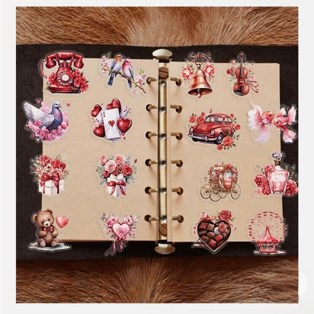 50 Colorful Valentine's Day Stickers - Picture 3 of 3